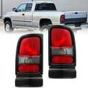 BUNKER INDUST Tail Light Assembly Compatible With 1994-2001 Dodge Ram 1500/1994-2002 Ram 2500/3500 Rear Brake Tail Lamp, Driver & Passenger Side (Bulbs Not Included)
