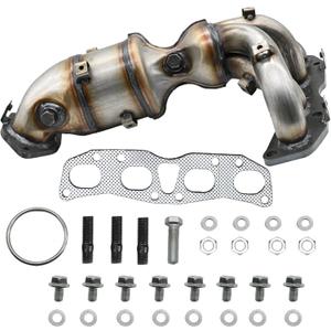 Front Exhaust Manifold Catalytic Converter Kit Direct-Fit Compatible with Nissan Rogue 2008-2013/Rogue Select 2014-2015/674-143