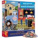 Ceaco - Food Trucks - Pips Pizza Truck - 500 Piece Jigsaw Puzzle for Adults and Families - Vibrant High-Resolution Art by Stephanie Peterson Jones - 24 x 18 Inches - Made in USA