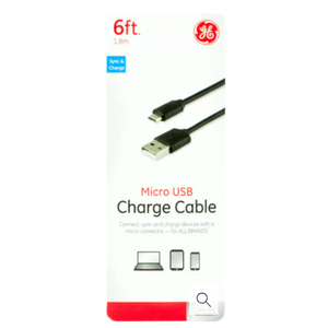 GE Micro USB Charge Cable - Black