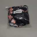 Fanuerg Women's Sexy V Neck Bikini Sets Hollow Out Two Piece Swimsuits Cutout Mid Waist Bathing Suit (Large, Black Floral)