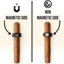 2 x StogieStay Magnetic Silicone Stogie Holder  Fits 3470 Ring Gauge  Weather-Proof Outdoor Clip for Golf Carts & Metal Surfaces for Golfers, BBQ Lovers, Camping & Fishing Fans (Black)