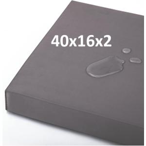 Navenwelle 40x16x2 Outdoor Bench Cushion, Strengthen Waterproof Seat Cushions, High-Density Bench Pad with Anti-Slip Bottom, Outdoor Cushion for Patio Garden Swing Furniture - Grey