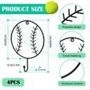 Kuabiz 4 Pcs Basketball Room Decor Vintage Sports Wall Hooks Decorative Basketball Metal Coat Hooks Wall Mounted Sports Theme Bathroom Decor Towel Hanger for Home Entryway Playroom Hats Keys