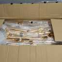 Suclain 10 Set 3 Arm Candelabra Centerpiece 33.8 Inch Candelabra Candle Holder Metal Floor Pillar Candlesticks Gold Candelabra Centerpieces for Tables Wedding Halloween Home Party Decoration