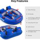 PEAKFLOW Towable Tube,Boat Tube,2 Rider Models,Tubes for Boating,PVC Liner and Full Nylon Cover, 2 Rider Velocita