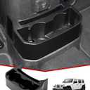 JeCar Backseat Cup Holder Floor Console Mounted Drink Holder Rear Storage Organizer Interior Accessories Compatible with Jeep Wrangler 2018-2023 JL JLU & JT Truck