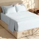 Hearth & Harbor Bed Sheets, Luxury Soft 6 Piece Bed Sheet Set Extra Deep Pocket Fitted Sheets Fits Mattress up to 21", Double Brushed Bedding Sheets & Pillowcases,