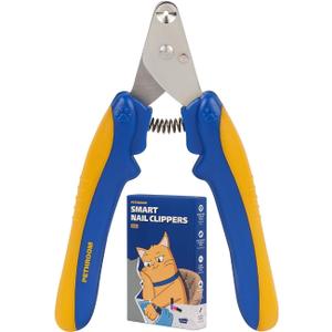 [PETHROOM] Cat Nail Clipper Trimmer for Indoor Cats with Circular Cut Hole (2mm) | Premium Sturdy Stainless Steel Blade Cat Claw | Safe, Easy, Accurate, Quiet & Fast | Avoid Overcutting