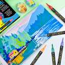 WINSONS 48 Colors Dual Tip Acrylic Paint Pens Markers, 24 Set Permanent Acrylic Paint Pens, Waterproof, Quick-Dry, Ideal for Rock Painting, Canvas, Glass, Wood, Ceramic, DIY Crafts & Art Supplies