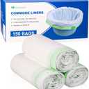 150 Pcs Bedside Commode Liners for Potty Chair Liners Disposable Adult