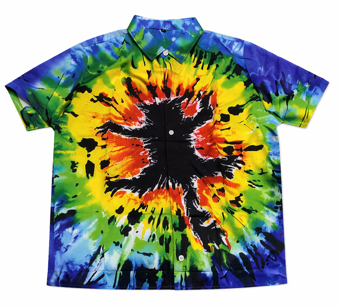 Men's Hawaiian Shirt Short Sleeve Button Down Tropical Shirts Casual Summer Beach Shirt, Size M