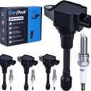 Ignition Coil Pack UF549 and Spark Plug 9029 Fits for 2007-2013 Nissan Altima Versa Sentra Rogue Cub NV200, 2014-2017 Infiniti QX60 M56 Q70 FX50, 2.5L 1.8L 1.6L 2.0L 5.0L 5.6L L4