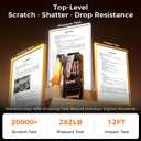 NeverBreak 9H+ Hardness for iPhone 17 Pro Screen Protector 12FT Military Grade Protection (Scratch, Shatter, Drop Resistance) Tempered Glass Full Edge Coverage 6.3" 2025, 2 Pack with De-Bubble Card