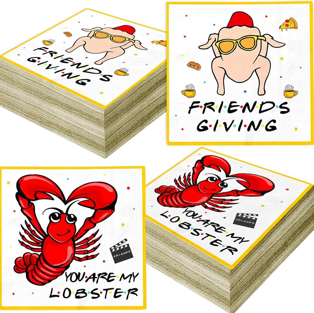 48Pcs Friends Party Supplies Friends Napkins Friends Themed Party Decorations Friends TV Show Decorations for Friendsgiving Party Decorations