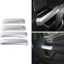 Voodonala for F150 Silver Inner Door Handle Covers Trim for Ford F150 F250 F350 2015 2016 2017 2018 2019 2020 (ABS,4Pcs,Silver)