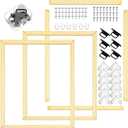 DoubleFill 3 Pack 16x20 Inch DIY Canvas Stretcher Bars Canvas Frame Wood Frames Kit Easy to Assemble for Prints, Posters, Oil Painting, Painting, Embroidery Stitch and Needlepoint Arts