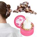 2 x TOCESS Cellulose Acetate Claw Clip: 4.13 Inch Large Jaw Clips with Bow Design for Thin/Long/Curly Hair Women - Nonslip Strong Hold Amber Tortoise Shell Pattern for Daily Wear and Gift Set