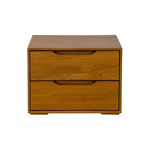 Wood Nightstand With Drawer Storage and 2 Drawers
