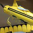 E-flite RC Airplane UMX WACO Yellow BNF Basic Transmitter Battery and Charger Not Included with AS3X & Safe EFLU53550Y