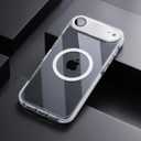 Misscase for iPhone 17 Air Magnetic Case,[Military Drop Protection] Clear Hard Plastics Cover, Camera Lens Protector,Compatible with MagSafe,Anti Yellowing Full Protection Cases-White