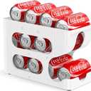 Sotfamily FIFO Soda Can Organizer for Pantry/Fridge, Automatic Rolling Pop Can Dispenser/Storage/Holder/Container for Refrigerator or 12" Deep Shelf, Space-Saving Drink Organizer for 12 Standard Cans