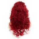 Long Curly Wavy Red Wigs for Women Synthetic Natural Fluffy Costume Cosplay Hair Wig,27inch