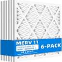 Chenzhit (6 Pack) 20x25x1 Furnace Air Filters, MPR 1200 & FPR 7, MERV 11 Pleated Air Filter (Actual Size: 19 3/4"x 24 3/4" x 3/4")