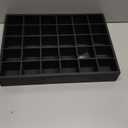 GSM Brands Shot Glass Display Case, Black Wood, Holds Set of 30 Glasses (16.7 x 12.2 - Each Opening Measures 2.52 x 2.13)