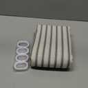 Stripe Farmhouse Shower Curtain, Vintage Linen Shower Curtains for Bathroom 72 X 72 Grey