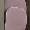 Office Chair, Comfortable Swivel Chair with high Back, Wheels, Adjustable headrest, Comfortable Lumbar Support, flip arm, Pink