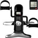 Under Desk Bike Pedal Exerciser, Mini Exercise Bike for Arm/Leg Exercise, Portable Peddler with LCD Display