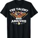 The Talent Has Arrived | Funny Pool Player Billiard T-Shirt, Men, Black, 3X-Large
