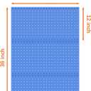 TORACK 3 PCS Metal Pegboard Panels(12x24 inch) for Wall Garage Utility Tools Storage Pegboard for Workbench, Modular Peg Board Tool Organizer Board Kit(Pack of 3, Blue)