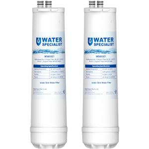 Waterspecialist RC EZ 1 Water Filter, Replacement for DuPont Carbon 3000QT Filter, Culligan RC-EZ-1, DuPont WFQTC30001, WFQTC70001, Brita USF-201, USF-202, 3K Gallons, 2 Pack