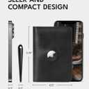 ALLIVE Passport Holder for Travel, Genuine Leather Passport Holder with Airtag Women Men,Travel Must Haves Airport Essentials, Passport Cover Travel Gifts Black