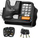 RV Keyless Entry Lock - 10 Digits V2.0 | Secure RV Door Lock Keyless Entry w/ 2 Inside Latches | Travel Trailer Door Lock Replacement w/ 2 Fobs, 4 Unique Keys | Only Fit 3.75" x 2.75" Lock Hole