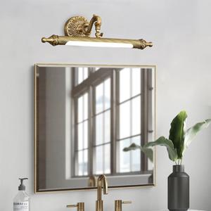Aiwen LED Vanity Light Fixture 7W 16.14 inch Bath Vanity Lights with PC Lamp Shade Retro Artwork Picture Lighs Wall Sconces for Dressing Bathroom Lighting 3 Color Temperature