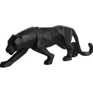 ASNOMY Nordic Modern Polyresin Cheetah Figurine Home Decor, Originality Home Decoration Furnishing Animal Ornament Resin, Resin Statues Home Decor Ornament Figures, Black