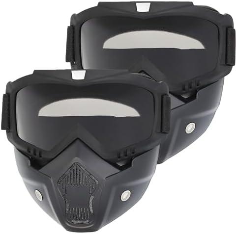 Airsoft Mask Full Face, Paintball Mask, Tactical Mask, Motorcycle Helmet Goggles with Removable Face Mask for Men Women