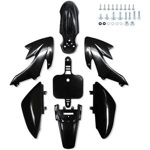 JIAXIMAN CRF50 Plastics Kit Pit Bike Parts Fairings Fenders for HONDA CRF50F CRF 50 XR50 SSR 110 SSR 125 Razor MX500 MX650 Coolster 125 and Similar Trail Dirt Bike 50cc-160cc (JM007-BLACK)