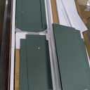 TEENFON Bathroom Floor Storage Cabinet with Adjustable Shelf, Freestanding Storage Cabinet with 4 Doors, Cupboard for Living Room, Home Office, Entryway, Forest Green