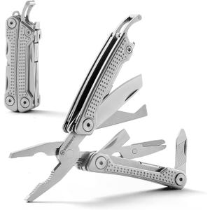 VIRENKNIFE Multitool,11-in-1 Mini EDC MultitoolGifts for Men,Stainless Steel Multi Tool Pliers with Pocket KnifeScrewdriversBottle OpenerPerfect for Outdoor,Camping, Survival, Repair