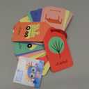 Spanish English Flash Cards - Bilingual Toddler First Words Flashcards 26 Educational, Colorful, Double-Sided Vocabulary Cards Sight Words for Toddler Games, ESL Kids & Preschoolers