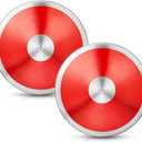Wettarn 1 kg Discus, Man Women Discus Track and Field Discuses Track and Field Equipment (Red)