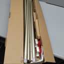 USFOOK Double Curtain Rods for Windows 72 to 144, Rose Gold, 1 Inch