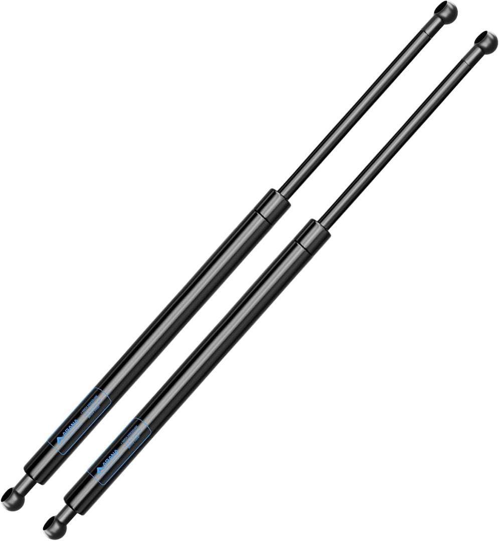 ARANA Gas Struts 28 inch 200 Pound with 10MM Ball Studs, 28" Gas Spring Shocks Lift Supports for Heavy Duty Lid Snowmobile Trailer Tonneau Cover Trap Door Custom Wooden Lid(Fit 180-220lbs Lid), 2Pcs