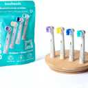 Booheads Oraboo Wheat Straw Plant-Based Electric Toothbrush Replacement Heads  Compatible with Oral-B Electric Toothbrush  Eco-Friendly Natural Bristle, BPA-Free Adult Replacement, 4 Pack