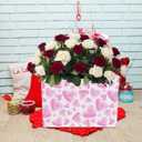 Rectangular Storage BasketsGift Basket,Book Box,Room Decor(Watercolor Heart)