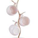 Mug Holder, Countertop Mug Tree, Coffee Mugs & Tea Cup Storage Rack, Coffee Counter Bar Accessory & Kitchen Organizer (Light rose gold and vintage white)